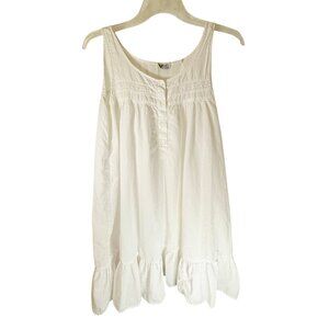 Sedu Fine Lingerie Vintage Nightie White Cotton Womens Size M Victorian Bohemian